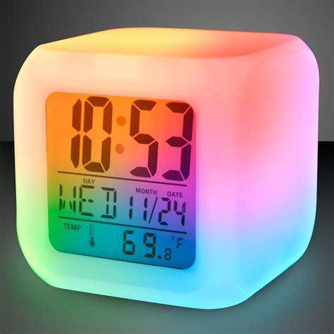 FlashingBlinkyLights Light Up Color Change LED Digital Travel Alarm Clock - Walmart.com