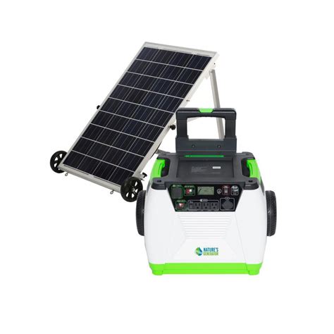 GENEX SOLUTIONS 1800-Watt Solar Powered Portable Generator with ...