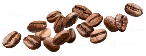 Falling coffee beans isolated on white background 9768011 Stock Photo at Vecteezy