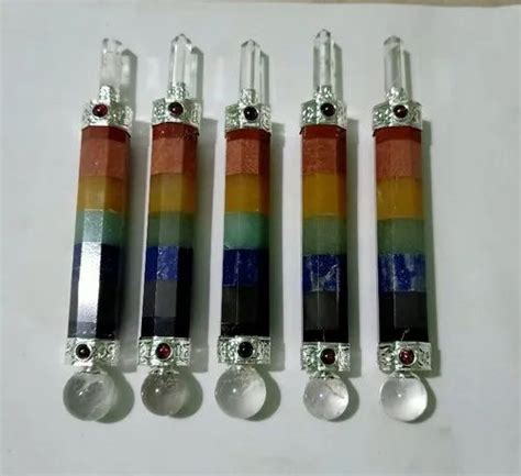 Natural 8 Facted 7 Chakra Reiki Healing Crystal Wands at Rs 450/piece ...