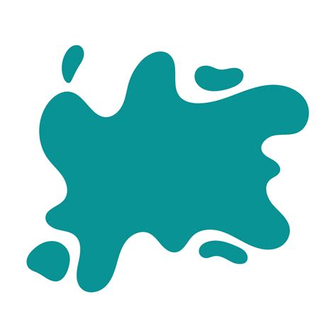 Vector paint splash. Abstract blot. Turquoise cartoon paint splatter. 11894702 Vector Art at ...