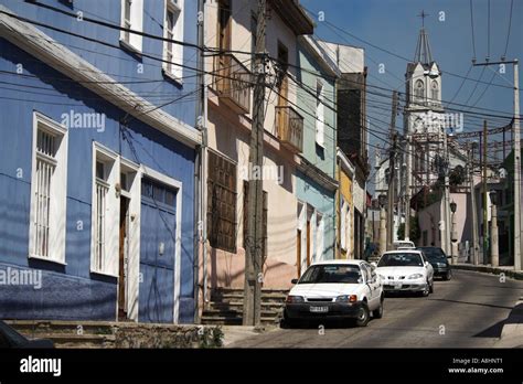 Historical architecture in Valparaiso, Chile Stock Photo - Alamy