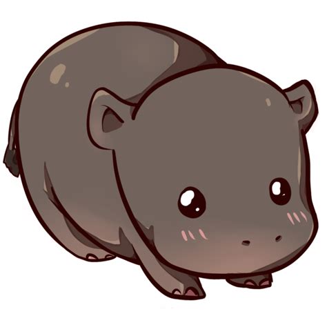 Kawaii hippopotamus by Dessineka | Cute hippo, Hippo drawing, Cute ...