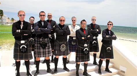 This wedding party "kilt" us! Love the handsome groom and groomsmen in their traditional ...