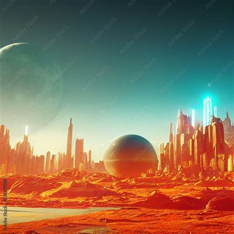 Alien city, scifi, science fiction, other worlds, alien civilization, other planets, sci-fi ...