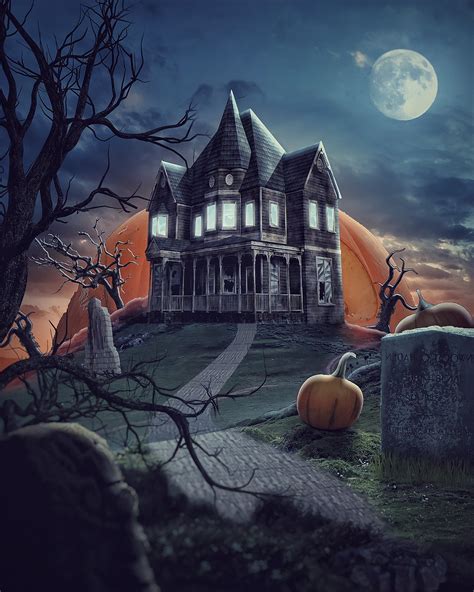 Download Halloween, Haunted House, Graveyard. Royalty-Free Stock Illustration Image - Pixabay