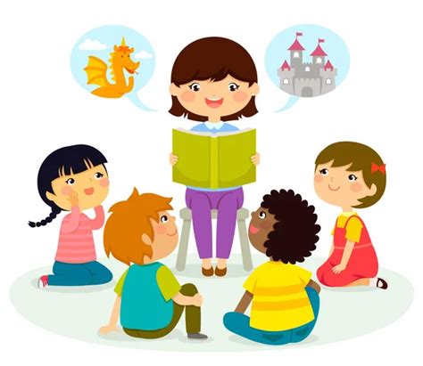 Kids listening to story — Stock Vector #136202620