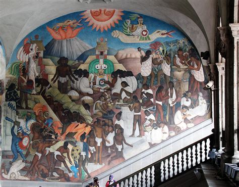 Diego Rivera Mural in Palacio De Bellas Artes Revolution - Rudd Whoween1950