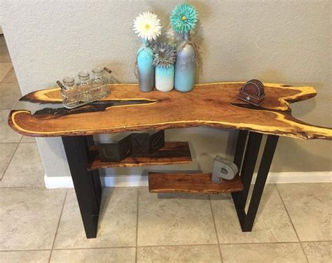 Console Table -live edge | Table, Custom furniture, Furniture