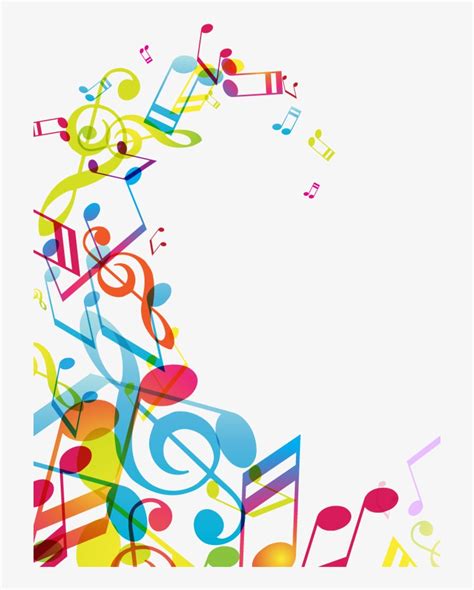 Colourful Music Note Border