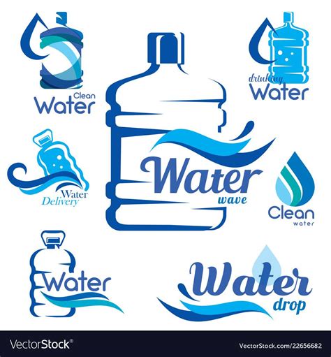 Water drops water saving related logo design vector elements – Artofit