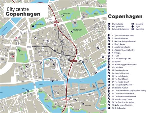 Copenhagen sightseeing map - Ontheworldmap.com