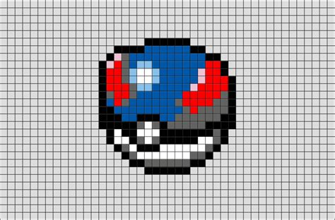 Minecraft Pokeball Pixel Art Templates