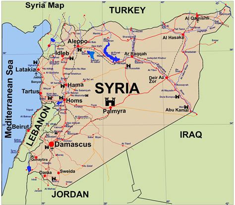 Syria Map Detailed images