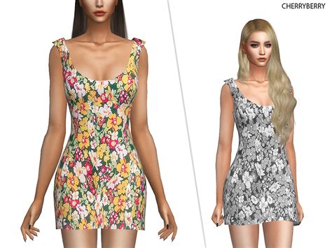 The Sims Resource - Floral Summer Dress