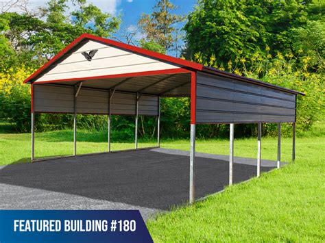 20x20x8 Metal Carport| Featured Building #180 - First Choice Carports