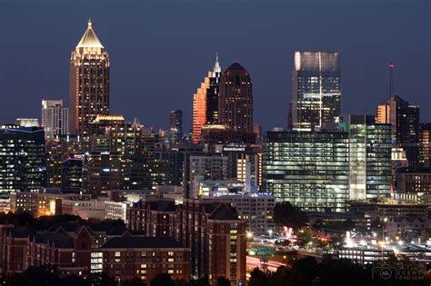 Midtown Atlanta skyline at sunset