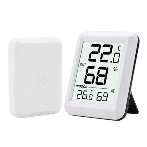 Digital Wireless Temperature Thermometer, Weather Station, Indoor Outdoor Temperature Humidity ...