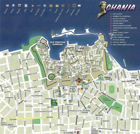 Chania City Map | Crete, Chania, City map