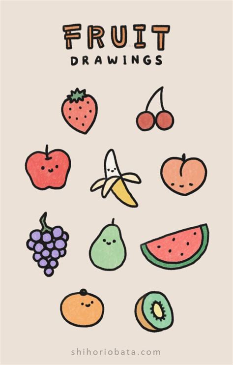 30 Easy & Cute Food Drawing Ideas