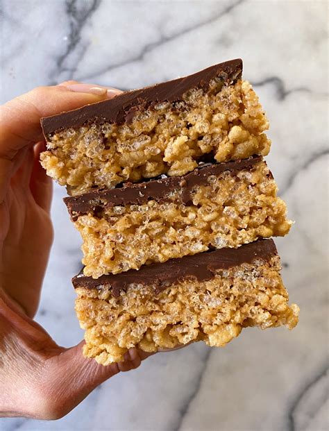 No Bake Crispy Peanut Butter Chocolate Bars – healthyGFfamily.com