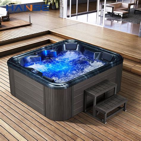 Luxury Balboa Rectangular Acrylic Bathtub Whirlpool Large SPA Hot Tub for 4 Person SPA Hot Tub ...