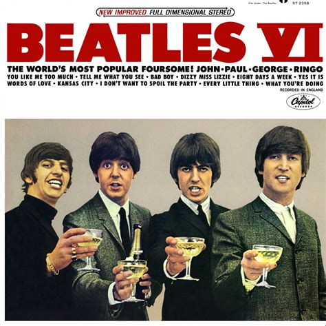 Beatles VI Alternate Stereo Album Cover Toasting