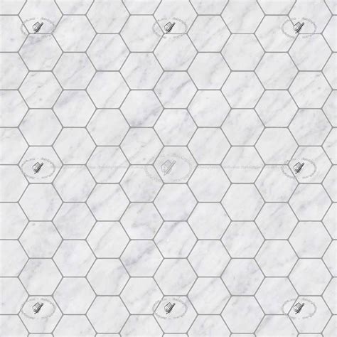 Hexagonal white marble floor tile texture seamless 1 21126