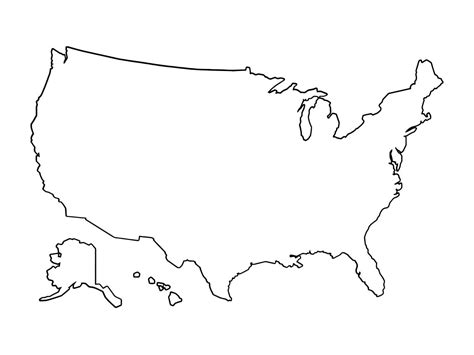 US Map Outline Svg, United States Map Outline Svg, USA Map Outline Svg ...