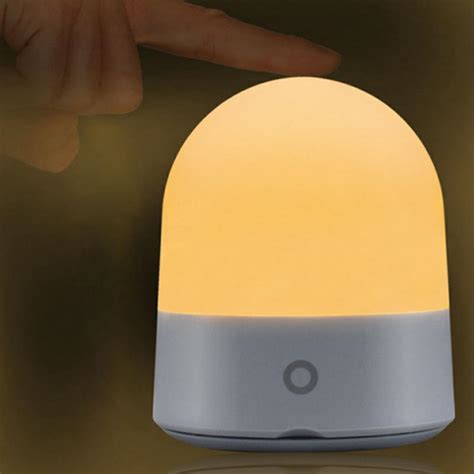 portable 3w usb rechargeable touch sensor led night light dimmable rgbww bedside camping lamp ...