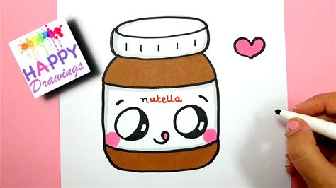 Comment Dessiner Nutella Kawaii Easy Drawings Dibujos Faciles Dessins ...