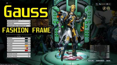 Warframe gauss fashion frame