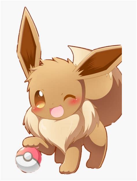 #pokemon #eevee #pokeball #kawaii #cute - Cute Eevee With Pokeball, HD ...