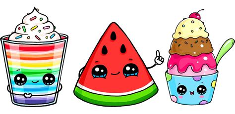 Easy Cute Food Drawings