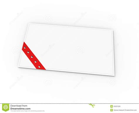 Blank Greeting Card with Red Ribbon Stock Illustration - Illustration of frame, present: 25231226