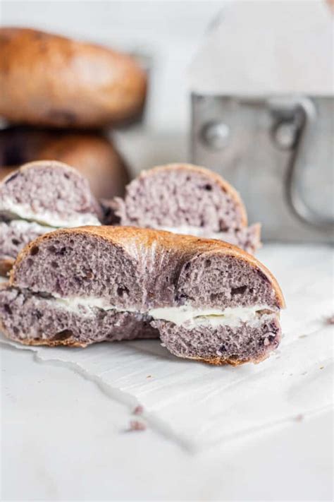 Homemade Blueberry Bagels - Baking With Butter