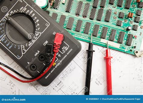 Electronic technician stock image. Image of blueprint - 35808861