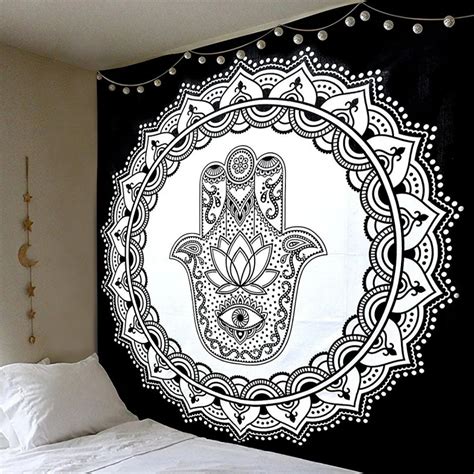 Cilected Indian Hamsa Hand Tapestry Wall Hanging Mandala Tapestries ...