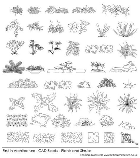 Free CAD Blocks - Plants and Shrubs