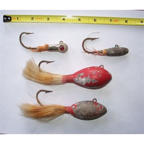 4 Vintage Collectible Used Saltwater Sport Fishing Jigs Lures Worn ...