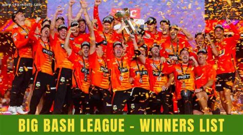 Big Bash League - Winners List (From 2012 To Date) - CricIndeed