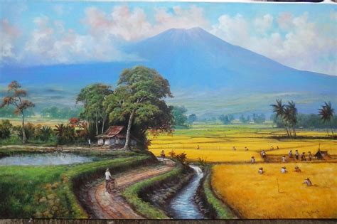 Lukisan Pemandangan Alam Desa Antoni Gambar – NBKomputer