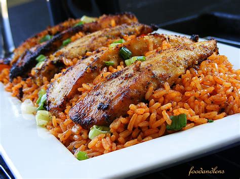 Food and lens: Jollof Rice With Grilled Chicken.