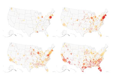 Maps show COVID-19 hotspot surge south