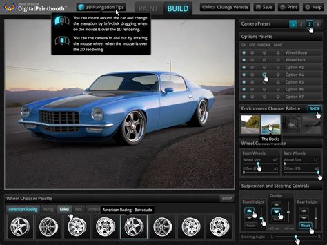 Digital Paint Booth - 3D Automotive App Design - 2010 :: Behance