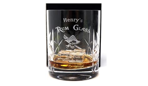 Engraved/personalised RUM Crystal Tumbler Glass Gift for Birthday/mothers/fathers Day/christmas ...