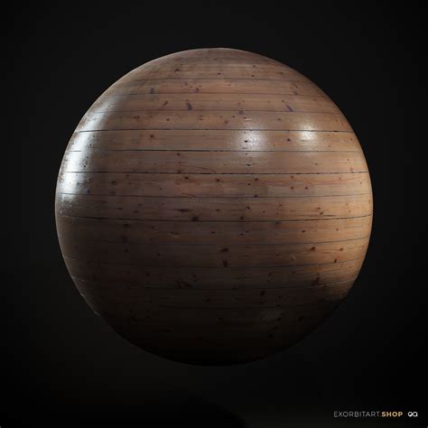 Pine Wood Floor Planks Scanned PBR Texture 360x360cm - exorbitart.shop