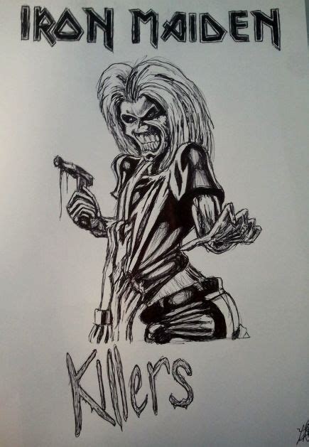 Eddie killers.. Iron Maiden. Pen drawing http://annelea4.wix.com/reindersportfolio | Iron maiden ...