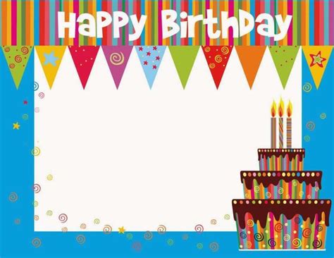 Happy Birthday Blank Card Template - Cards Design Templates