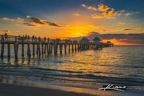 Naples Pier at Sunset Gulf Coast Florida | HDR Photography by Captain Kimo